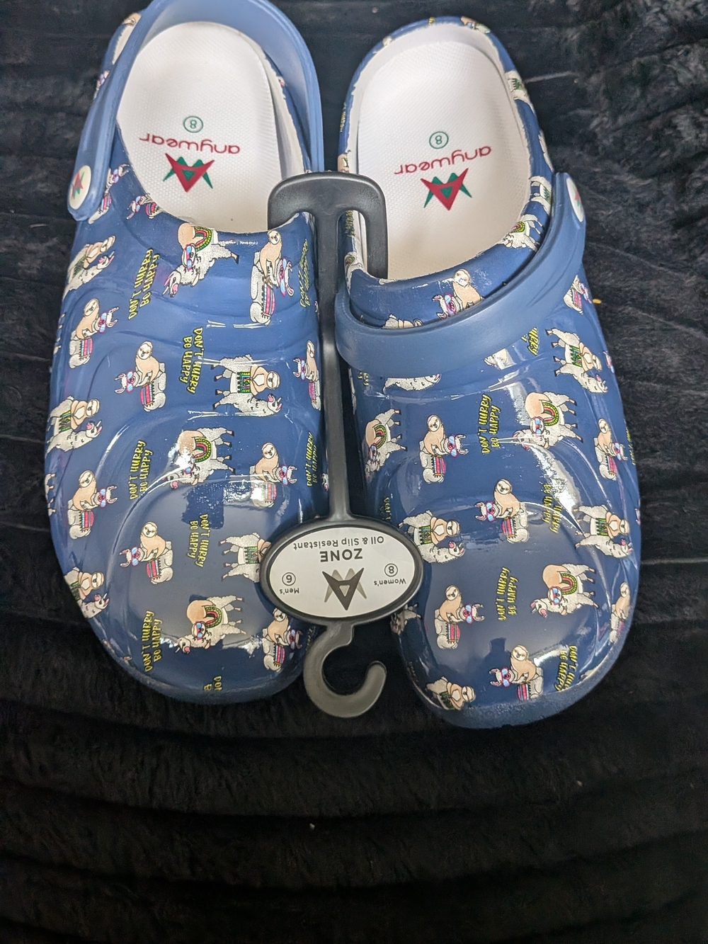 Zone Pro Navy Blue Printed Slip-On Clogs